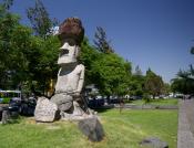 Easter Island statue in Santiago