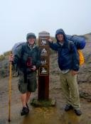 Alex and Matt summiting Dead Woman's Pass